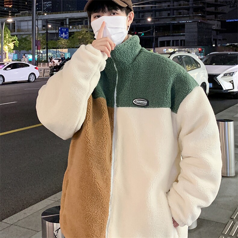 冬季新款加绒加厚棉服羊羔绒百搭保暖ins外套男装上衣MY104P95,男装棉衣,电商A086
