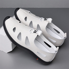 X4063-P125包头凉鞋男士镂空皮鞋男潮透气洞洞鞋凉鞋，男鞋凉鞋，星座1407-3