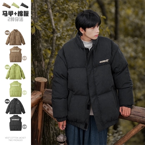 可拆卸袖子 DT2215-TP140控价188 冬季Cityboy两穿棉衣印花外套男图片