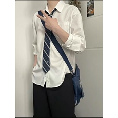 dk制服男打底衫高级感长袖衬衣dk衬衫男潮牌学院风，男装衬衫，星座1007（原301D）
