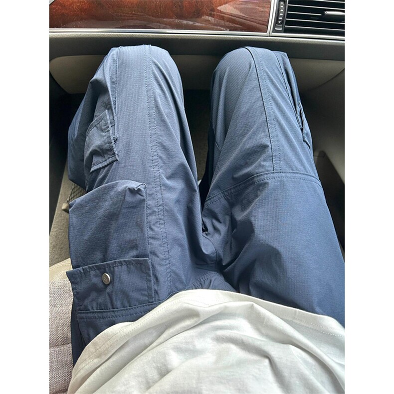 户外运动日系裤男速干伞兵纸袋裤多口袋机能工装裤子 KD44图片