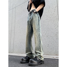 B221美式ins高街暗黑小众修身微喇牛仔裤LK24168-P60控78，男装牛仔裤，电商B221