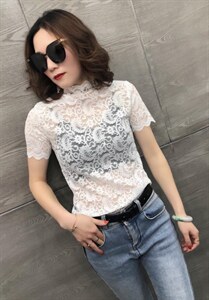 春装新款，蕾丝短袖打底图片