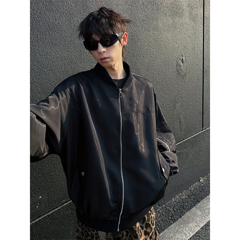 港风日系复古设计感贴袋拼接立领夹克男XZ213-JK4321-P108控128,男装夹克,星座213