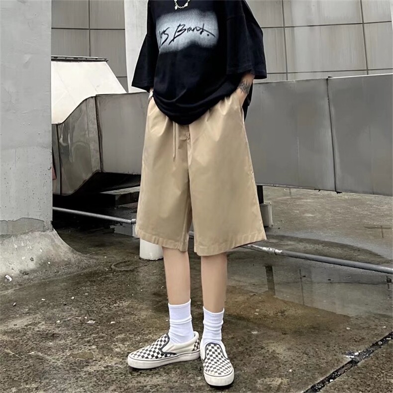 港风宽松百搭纯色五分裤男韩版潮流休闲短裤D6001P20,男装休闲裤,星座1116-2