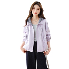 现货秒发2026春秋新款韩版连帽小香风学院派宽松大码小个子短外套，女装短外套，星宇服饰