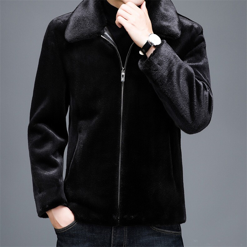 男士短款金貂绒外套御寒保暖仿皮草大衣宽松加厚ZX8910-P195,男装棉衣,星座1105-3