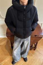 517A-8-Y90-P68基础款连帽棉服中性男女同款cleanfit纯色短款，男装棉衣，星座517A-8（原B282）