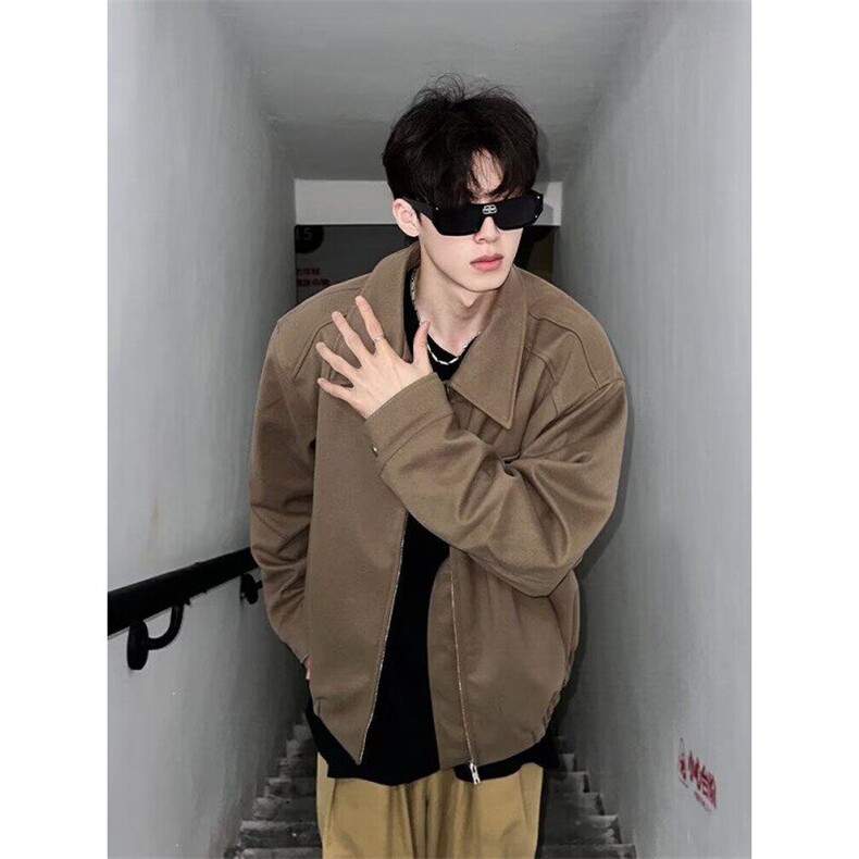 W9292-P80网图现货春季新款飞行员夹克美式复古垫肩棒球服外套,男装夹克,星座1608-2