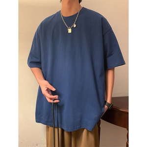 经典款短袖t恤男生夏季薄款纯色百搭基础款潮牌宽松大码半袖上衣图片