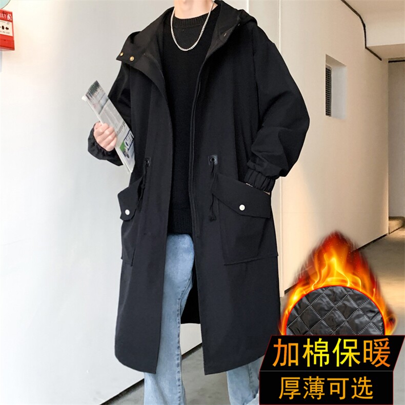 4W件加绒风衣男中长款大衣棉衣男F994薄P95加棉P110港风二,男装风衣,星座401