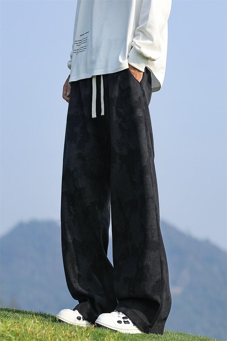 2025秋季新款美式扎染渐变直筒休闲裤男阔腿裤子-A1995TP38控68,男装休闲裤,电商B241