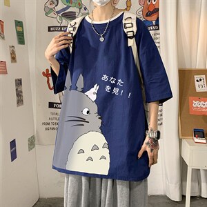 YT26150-P30亚麻短袖t恤男大码五分袖男宽松七分袖海报风，男装T恤，电商A040