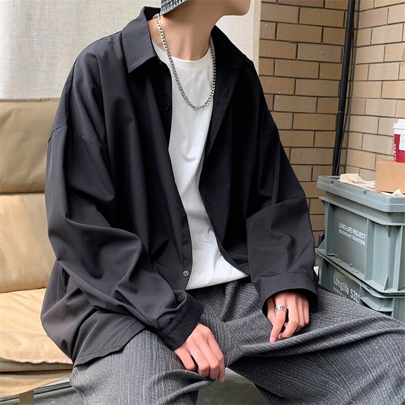 SJ-217-2-CS2415春夏秋季薄款冰丝长袖衬衫男垂感衬衣外套,男装衬衫,星座217-2
