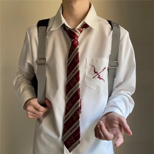 DK制服长袖衬衫男女宽松班服刺绣情侣高中毕业照校供感jk学院风图片