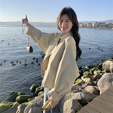 新款现货主推立领小外套2519-P135-K198，女装短外套，2C129