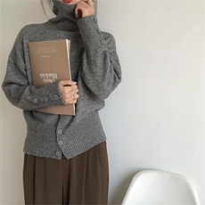 百搭女高领羊毛衫羊毛保暖显瘦毛衣简约大气长袖针织衫，女装羊毛衫，泰沅羊绒