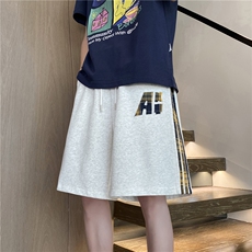 夏季新款格子织带设计感舒适宽松休闲短裤B315-K25403-特p30控58，男装牛仔裤，电商B315