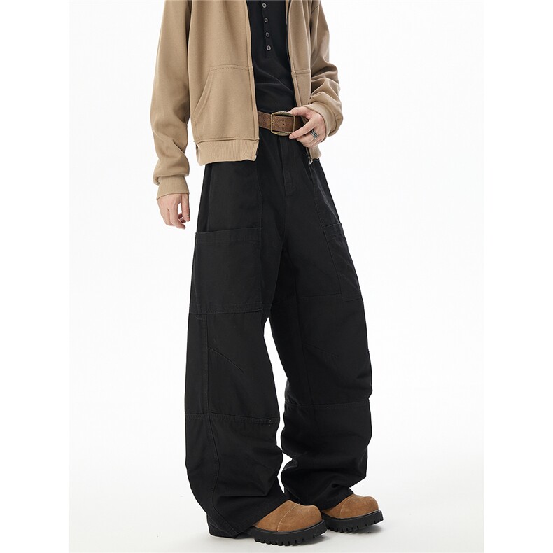 6146-秋冬现货高品多段式拼接工装100棉休闲裤(P58X98)3，男装休闲裤，电商C315