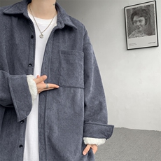 8XL-M加绒灯芯绒衬衫大码复古秋冬保暖上衣外套CS9001/P58加绒68，男装衬衫，电商B238