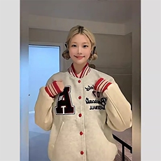 美式复古字母刺绣棒球服男女同款加棉加厚外套秋冬MF920-P82，女装短外套，星座208-5