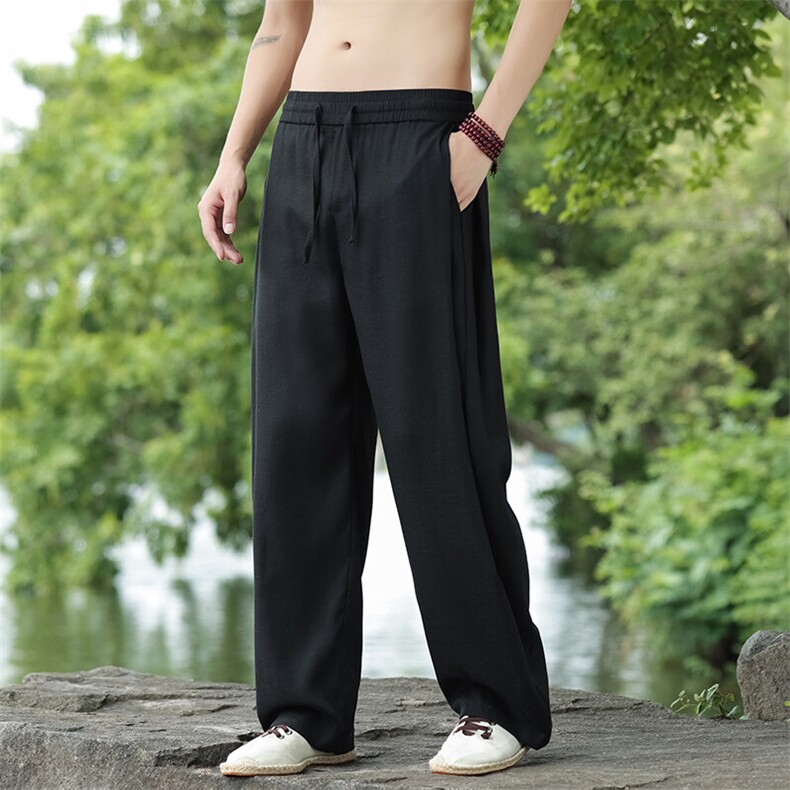 新风亚麻松弛感休闲直筒裤星座815-8607p75,男装休闲裤,星座815（原A203）