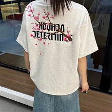 万针全刺绣工艺抖音得物高品质260克重磅纯棉双纱美式高街短袖T恤，男装T恤，电商A486