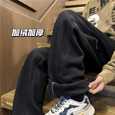 A749-特P45加绒加厚华棉卫裤弯刀运动裤保暖休闲裤1，男装休闲裤，电商B335