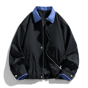 美式格子拼接cleanfit外套男设计感小众高级夹克JK265-P70