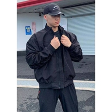 抖音得物美式潮休闲夹克春季立领纯色复古工装加厚棉服外套AMY01，男装夹克，电商A443