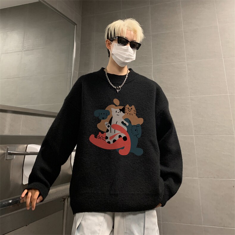 高质量！秋冬季半高领毛衣男加绒加厚线衣男针织衫男MY257-特p38图片