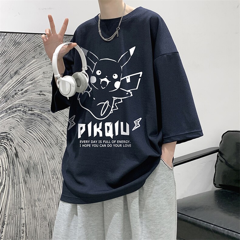 Q11078-P30春夏季七分袖t恤男大码五分袖男短袖中袖大皂风,男装T恤,电商A040