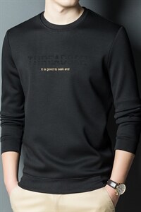 长袖男圆领秋季加绒印花休闲高档卫衣中年男打底衫ASD87118-P105,男装卫衣,电商B212（原钱塘6029）