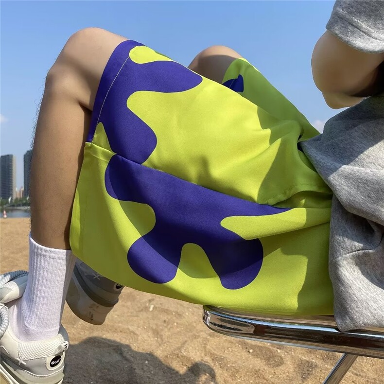 派大星同款短裤海边速干可下水沙滩裤男五分休闲情侣大裤衩睡裤女,男装牛仔裤,星座601-1