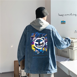 jk669-p80-限价108 现货连帽可脱卸港风大码牛仔ins外套cityboy图片