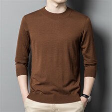 BB22001钱塘2020-2男士薄款圆领羊毛衫休闲百搭针织衫P175，男装针织衫/毛衣，钱塘207-2
