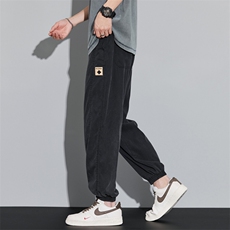 侧边麦标撞色拼接束脚裤男春夏季潮流舒适百搭休闲裤DY562-P65，男装休闲裤，电商A178-1