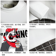 BT40218-P30加绒款-P40半高领长袖t恤男大码内搭打底衫男网格，男装T恤，电商A040A