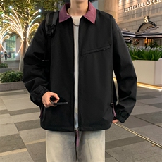 新款户外夹克男撞色翻领外套DSA157B-JK2501-P65，男装夹克，电商A157B