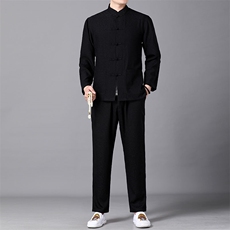 YY-TZ012秋冬男士两件套长袖休闲套装唐装风P158，男装休闲套装，电商B360