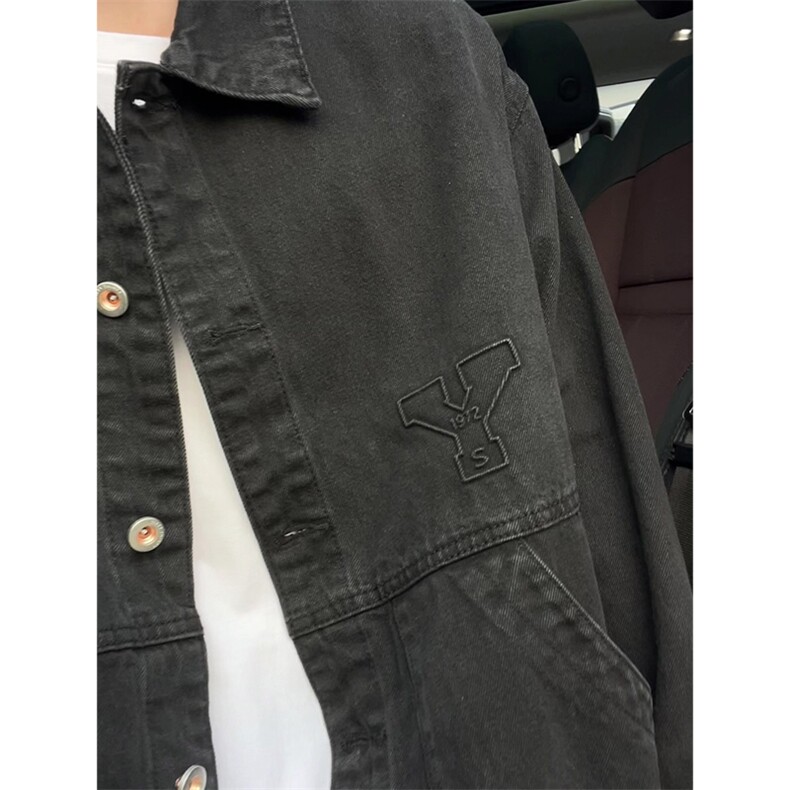 牛仔外套宽松大码简约休闲百搭潮流水洗牛仔衣夹克J7009-特价68,男装工装外套,电商A007