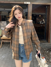 格子衬衫，女装衬衫，慧峰