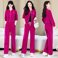 【秋装新款】时尚休闲棒球服运动服套装两件套2024秋装新款，女装套装/套裙，慕依路