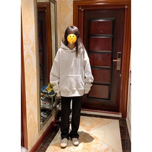 抖音得物品质 26春装美式高街曼巴棉古铜两粒扣连帽卫衣外套XS066图片