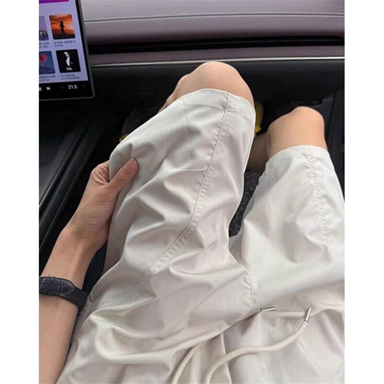 美式冰丝速干短裤男薄款拼接尼龙运动裤子潮牌户外休闲沙滩4分裤,男装牛仔裤,星座1116A（原606A-3）