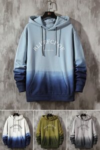 渐变色潮流宽松连帽卫衣韩版百搭休闲上衣服秋季外套DF73T图片