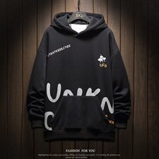 木板秋冬卡通字母印花宽松潮流连帽加绒卫衣A090-WY50-P65限88，男装卫衣，电商A089-1