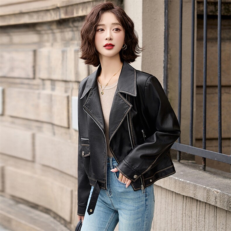 海宁真皮皮衣女高端2025新款爆款宽松时尚气质绵羊皮夹克女士外套,女装皮衣,臻衣坊