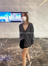 2024年秋季新款时尚百搭单排扣刺绣小土星针织衫，女装针织衫/毛衣，伟泽羊绒