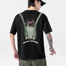 2021夏季新大码无影墙日系男T恤已注册卡通印花宽松短袖T1084-P25，男装T恤，电商A001